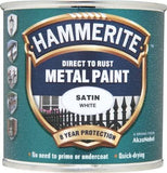 Hammerite Satin White Paint 250ml Tin Paint