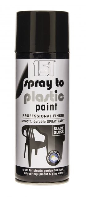 5X 151 Spray To Plastic Paint Black Gloss 400ml Spray Paint