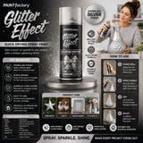 3X - Paint Factory Silver Glitter Effect Spray Paint 400ml