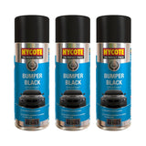 3X Hycote Bumper Paint Black Spray Paint 400ml Spray Paint
