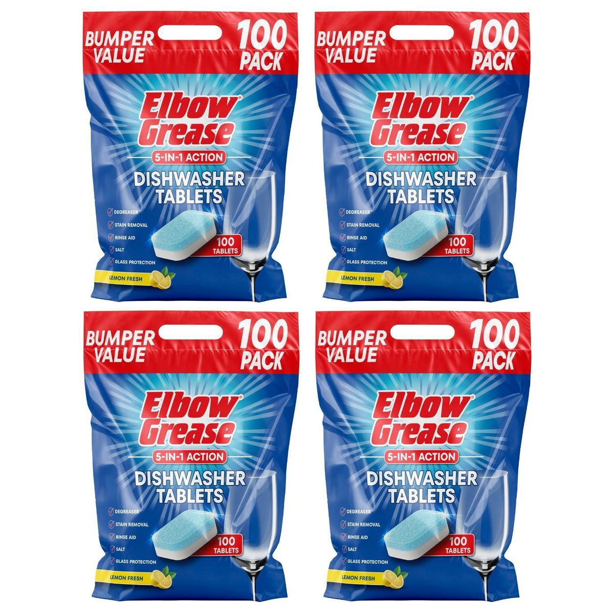4X - Elbow Grease Dishwasher Tablets 100Pk