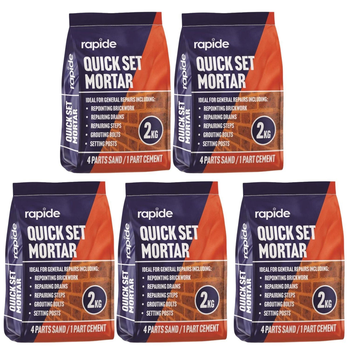5X - Rapide Ready Mixed Concrete Mortar Bag 2Kg