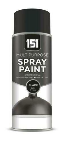 2X 151 Black Satin Spray Paint 400ml