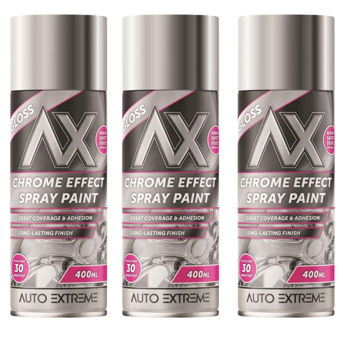 3X Auto Extreme Chrome Paint 400ml