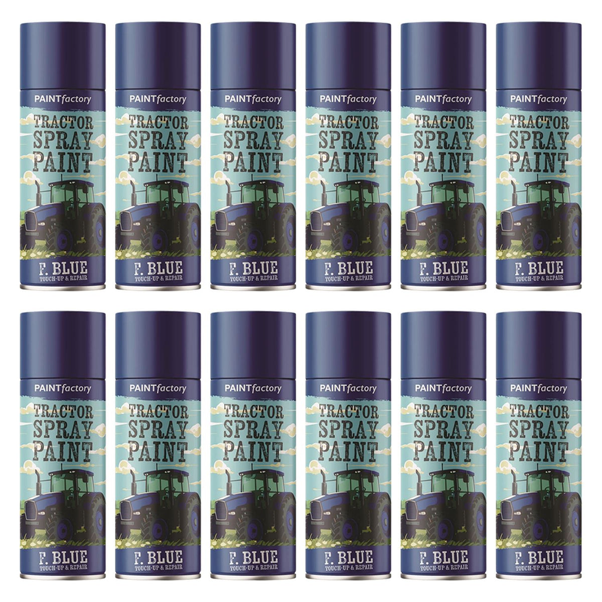 12X - Tractor Spray Paint Ford Blue 400ml Spray Paint