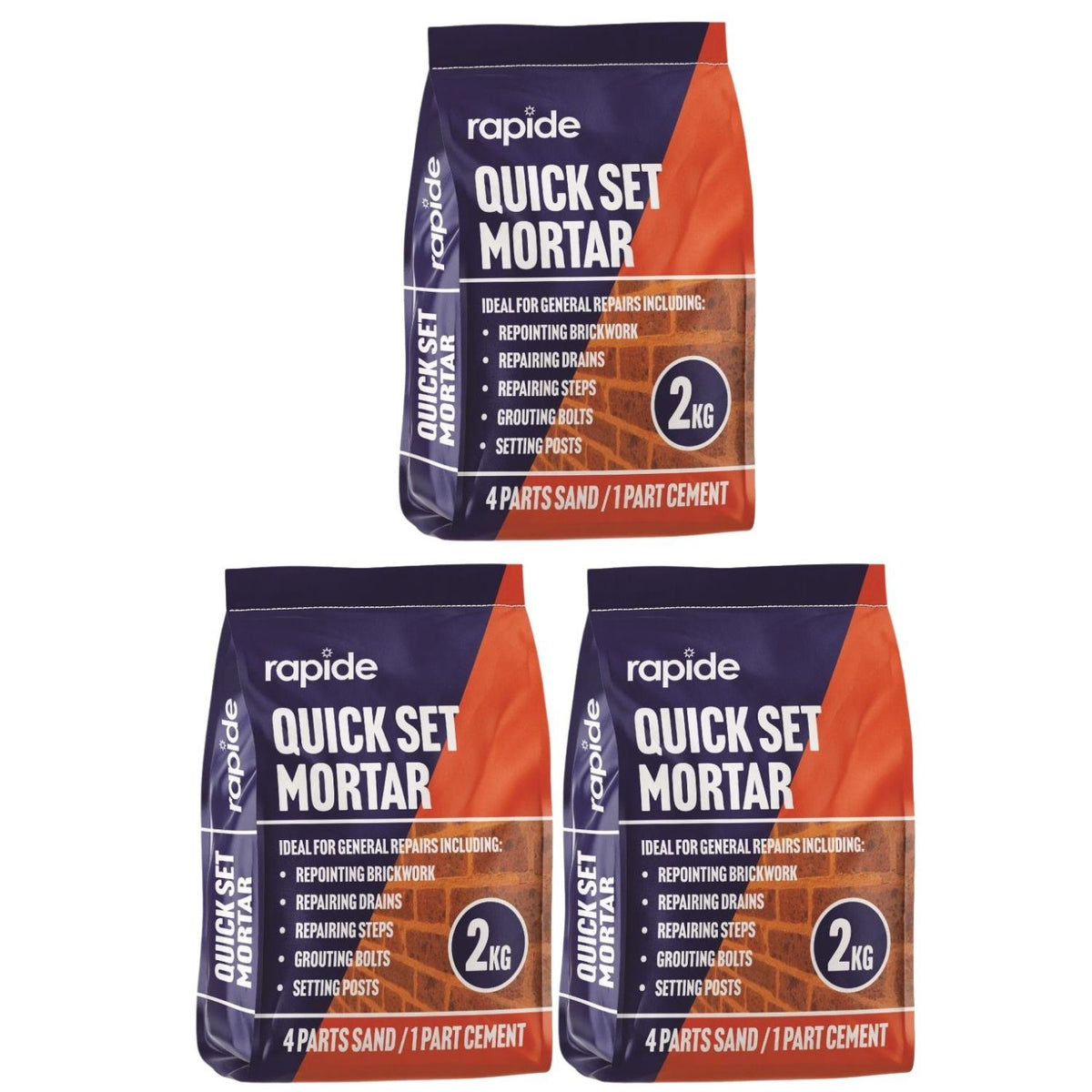 3X - Rapide Ready Mixed Concrete Mortar Bag 2Kg