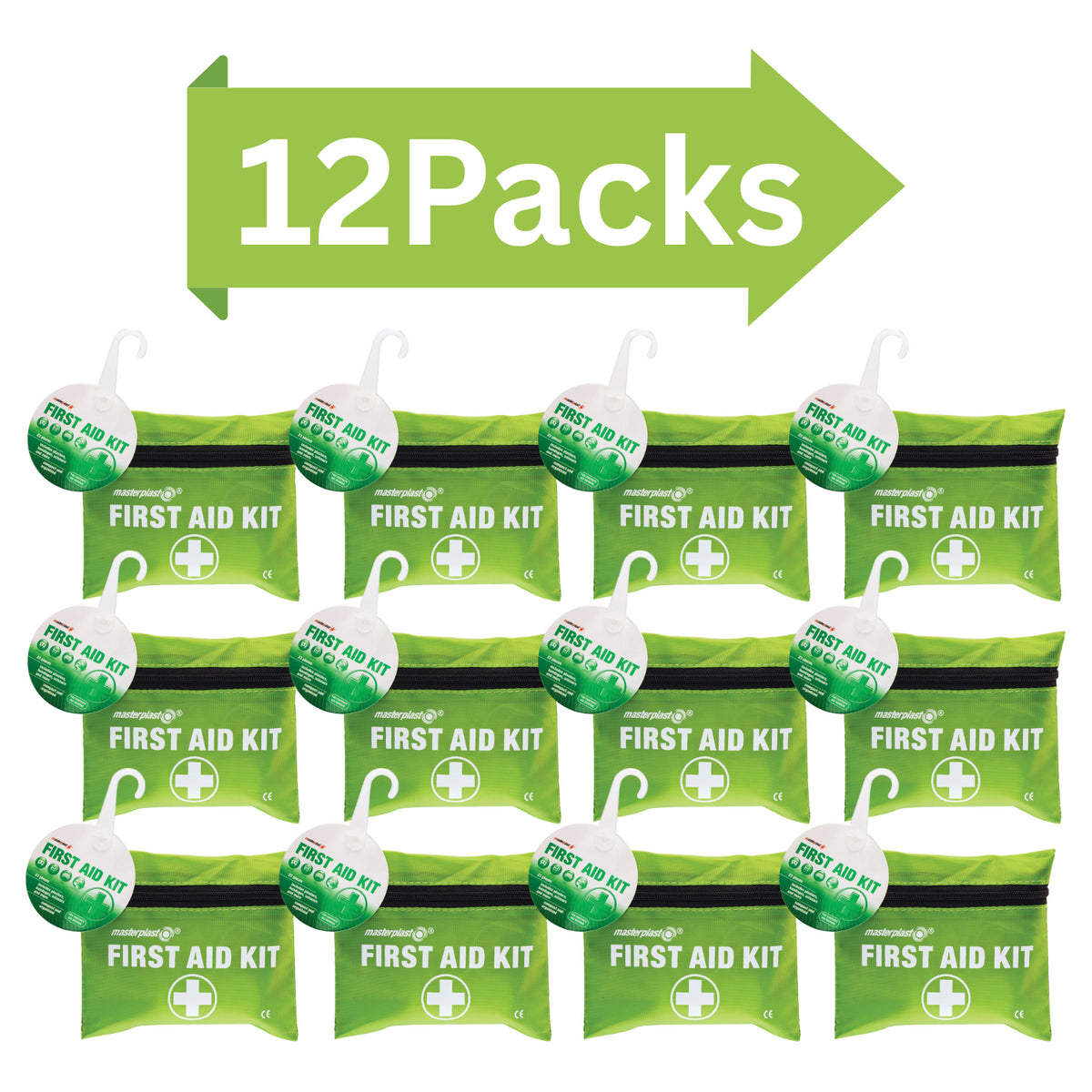 12X Masterplast Mini First Aid Kit 24 Piece Medical Pouch Portable Travel Kit