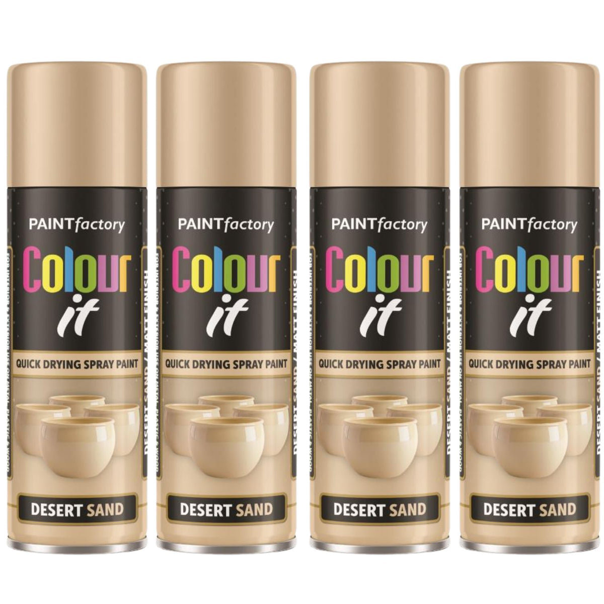 4X Paint Factory Desert Sand Matt Spray Paint 250ml