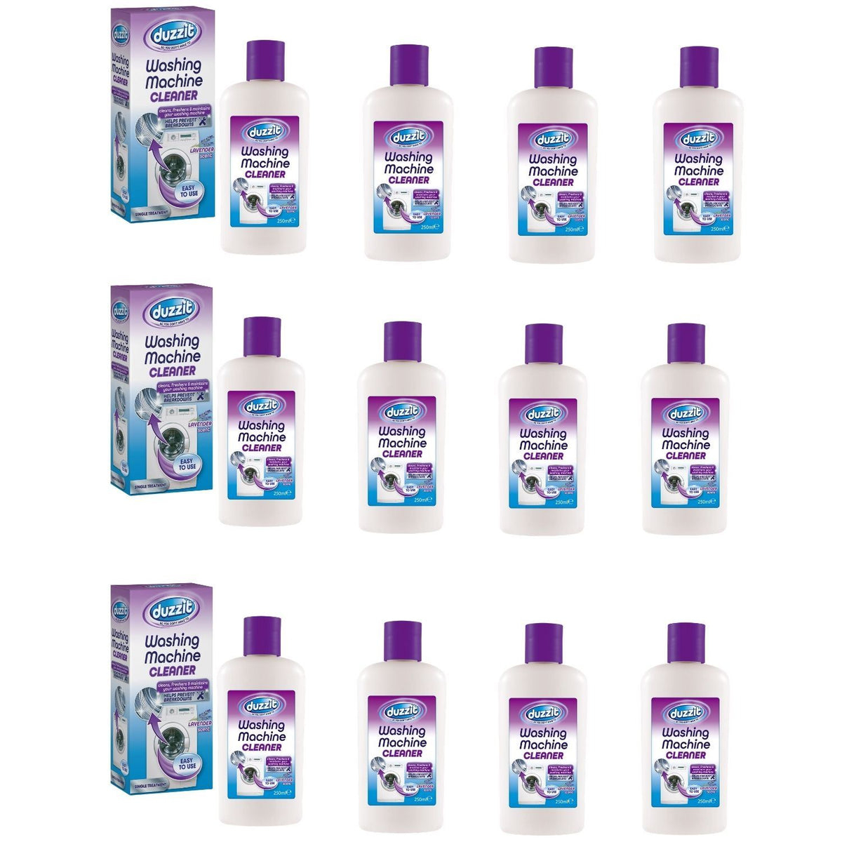 12X - Duzzit Washing Machine Cleaner Lavender 250ml