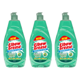3X Elbow Grease Washing Up Liquid, Eucalyptus Fresh 600ml Power Degreaser