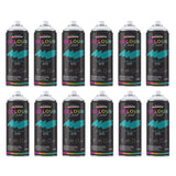12X Teal Blue RAL 5018 Gloss Spray Paint 400ml
