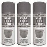 3X - Paint Factory Real Feel Grey 400ml Textured Spray Paint