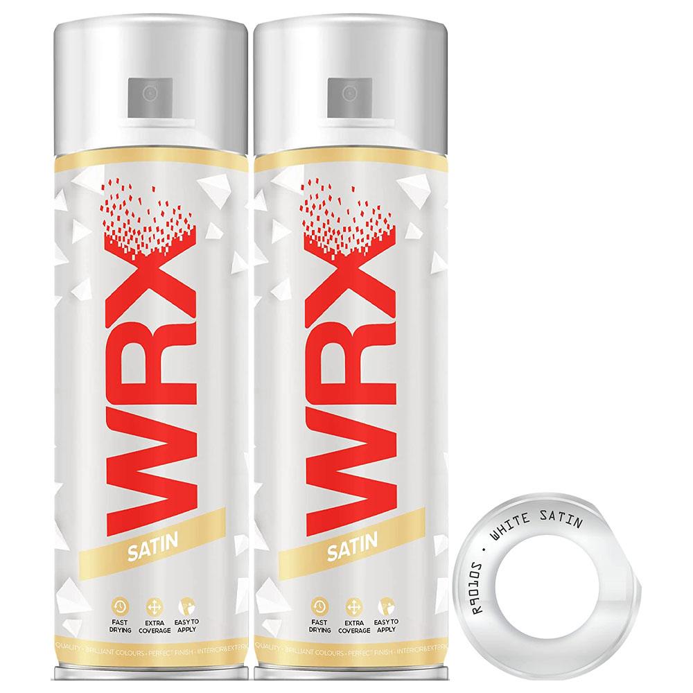 2X WRX Satin White Spray Paint 400ml Spray Paint