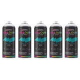 5X Teal Blue RAL 5018 Gloss Spray Paint 400ml