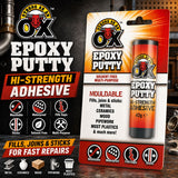 12X - STRONG AS AN OX Durable Epoxy Putty Metal Plastic Filler 42G