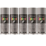 5X Paint Factory Light Grey Gloss Spray Paint 400ml