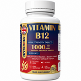 Brits Vita Vitamin B12 Tablets High Strength - 365 Tablets - 1000mcg Dual Power Vit B12