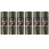 6X Paint Factory Nato Green Matt Spray Paint 400ml