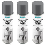 3X Overlay Grey Primer Matt Auto Professional Spray Paint 400ml