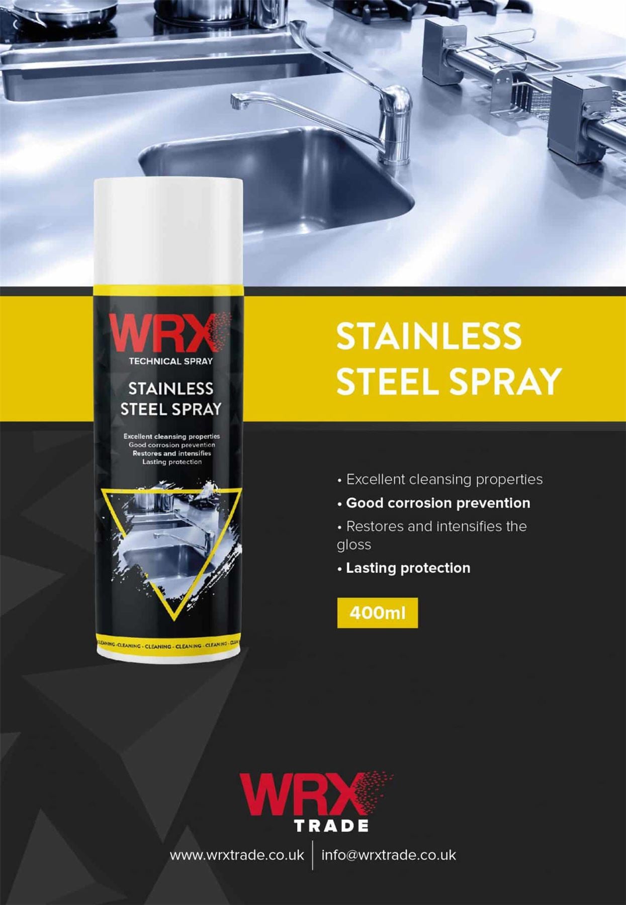2X WRX Stainless Steel Spray Paint 400ml Technical Spray