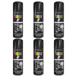 6X Paint Factory Jet Black Gloss Spray Paint 400ml