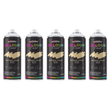 5X Antique Cream RAL 1014 Gloss Spray Paint 400ml