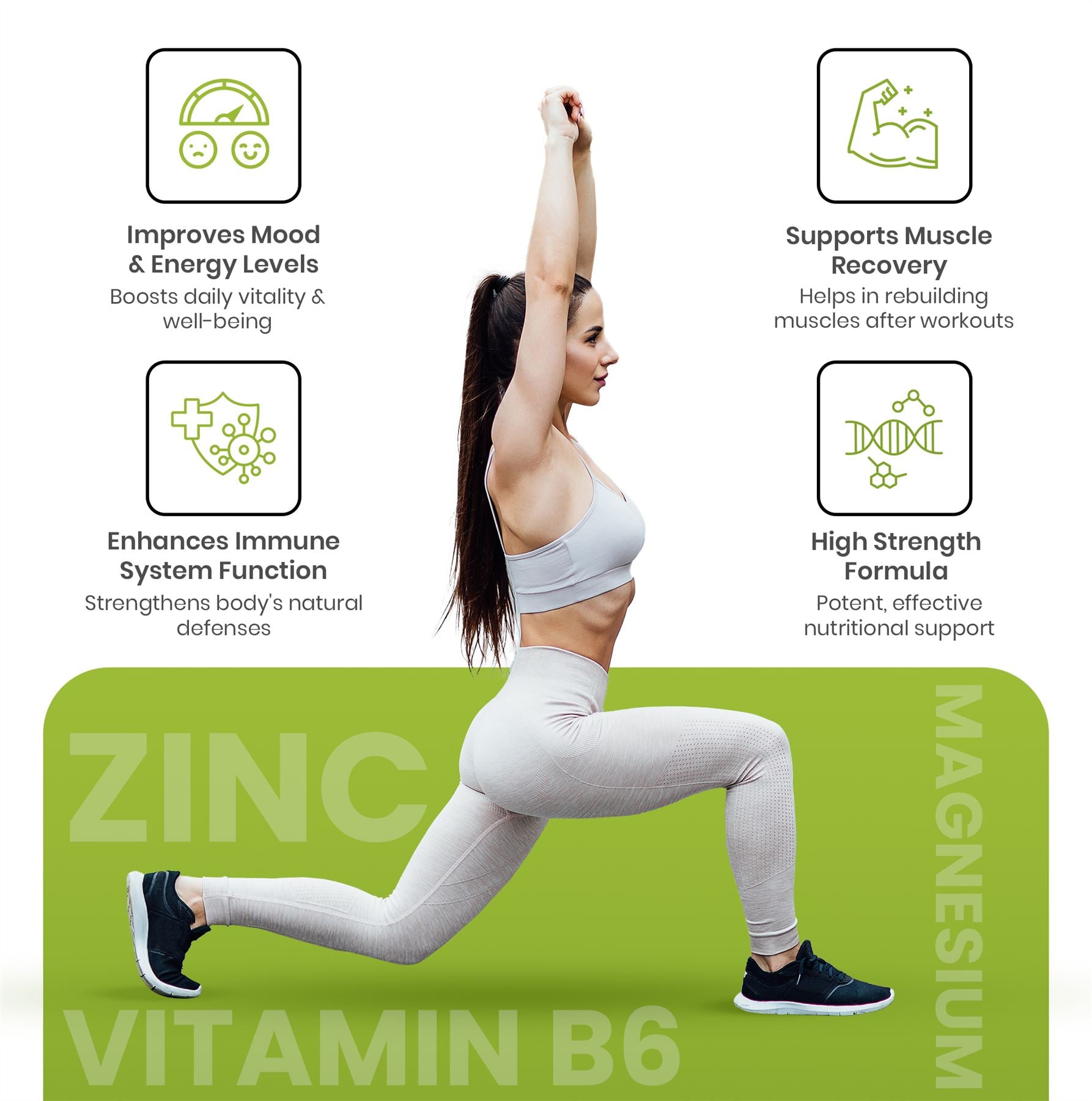 ZMA - Zinc Magnesium Vitamin B6 - 400 Tablets ZMA