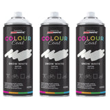3X Snow White RAL 9010 Satin Spray Paint 400ml