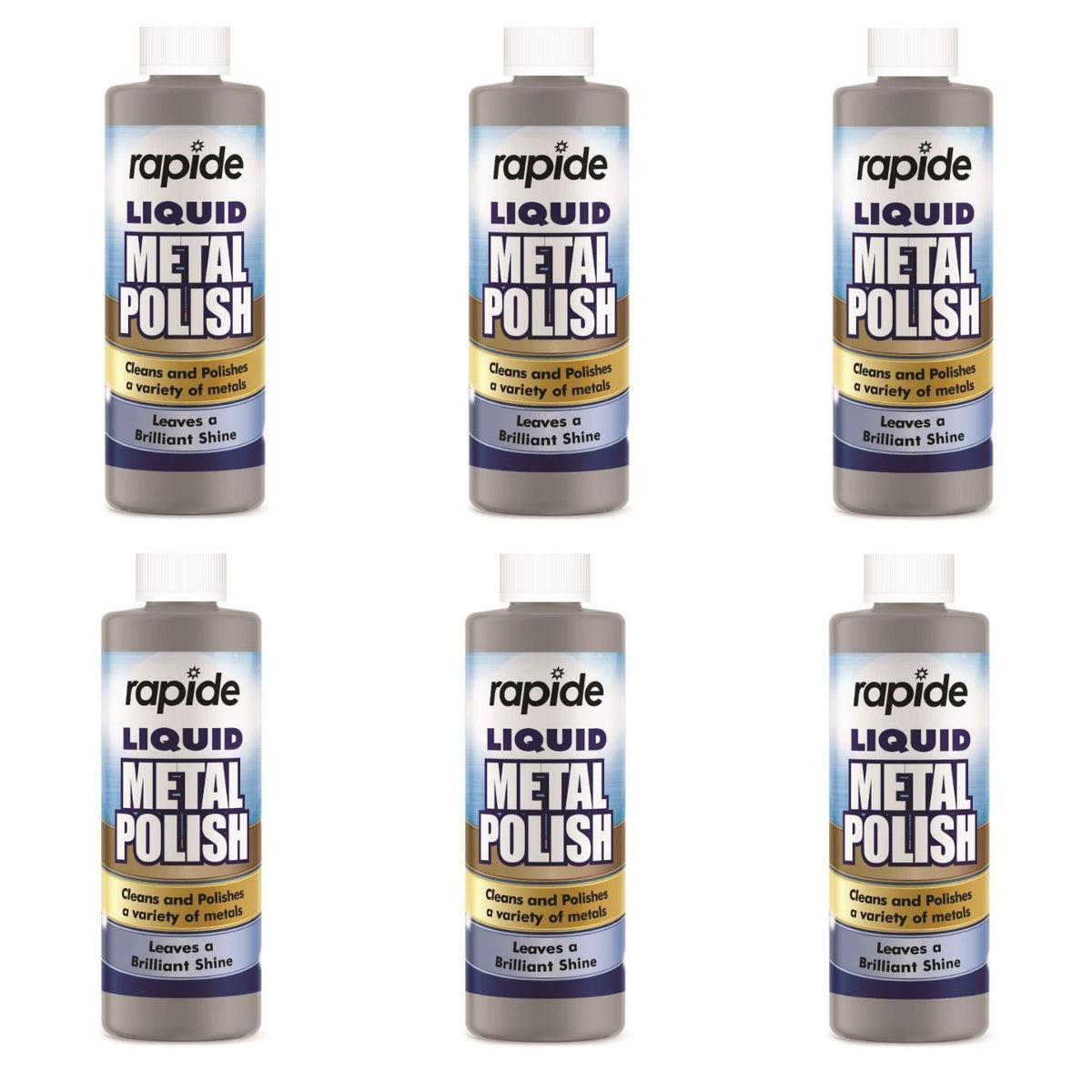 6X - Rapide Liquid Metal Polish 250ml
