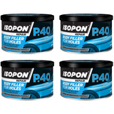 4X Isopon P40 Body Filler 250ml