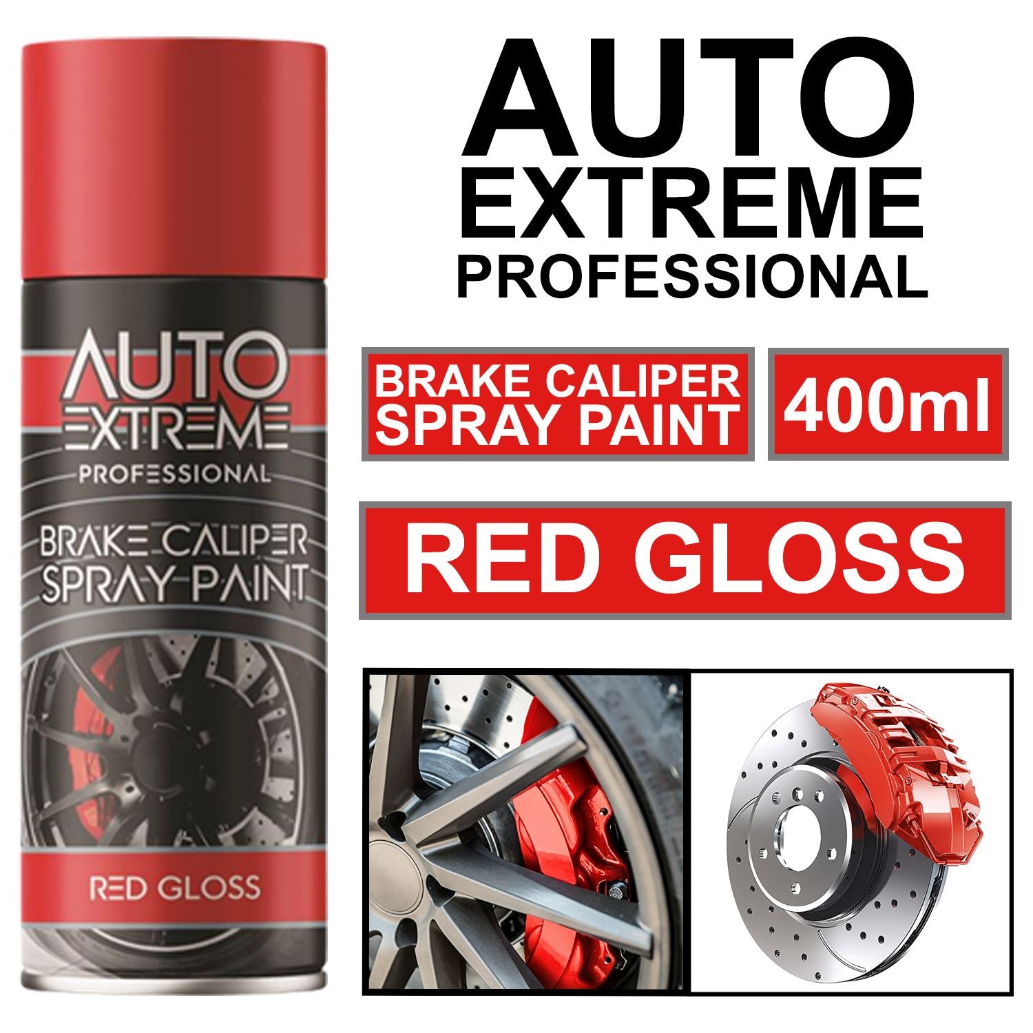 1X - Break Caliper Red Gloss Spray Paint 400ml Spray Paint