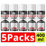 5X - White Radiator Spray Paint 400ml