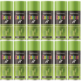 12X Paint Factory Lime Green Gloss Spray Paint 400ml