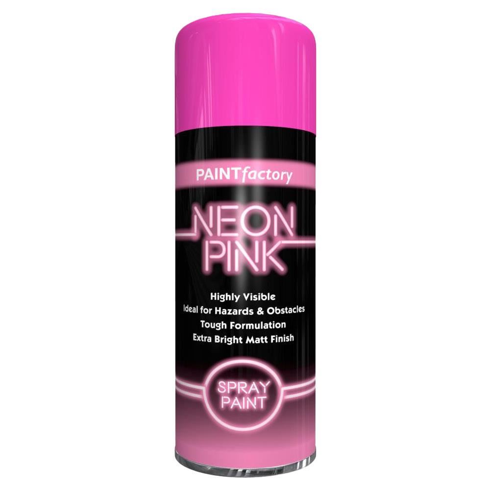 24X - Paint Factory Fluorescent Neon Pink Spray Paint 200ml