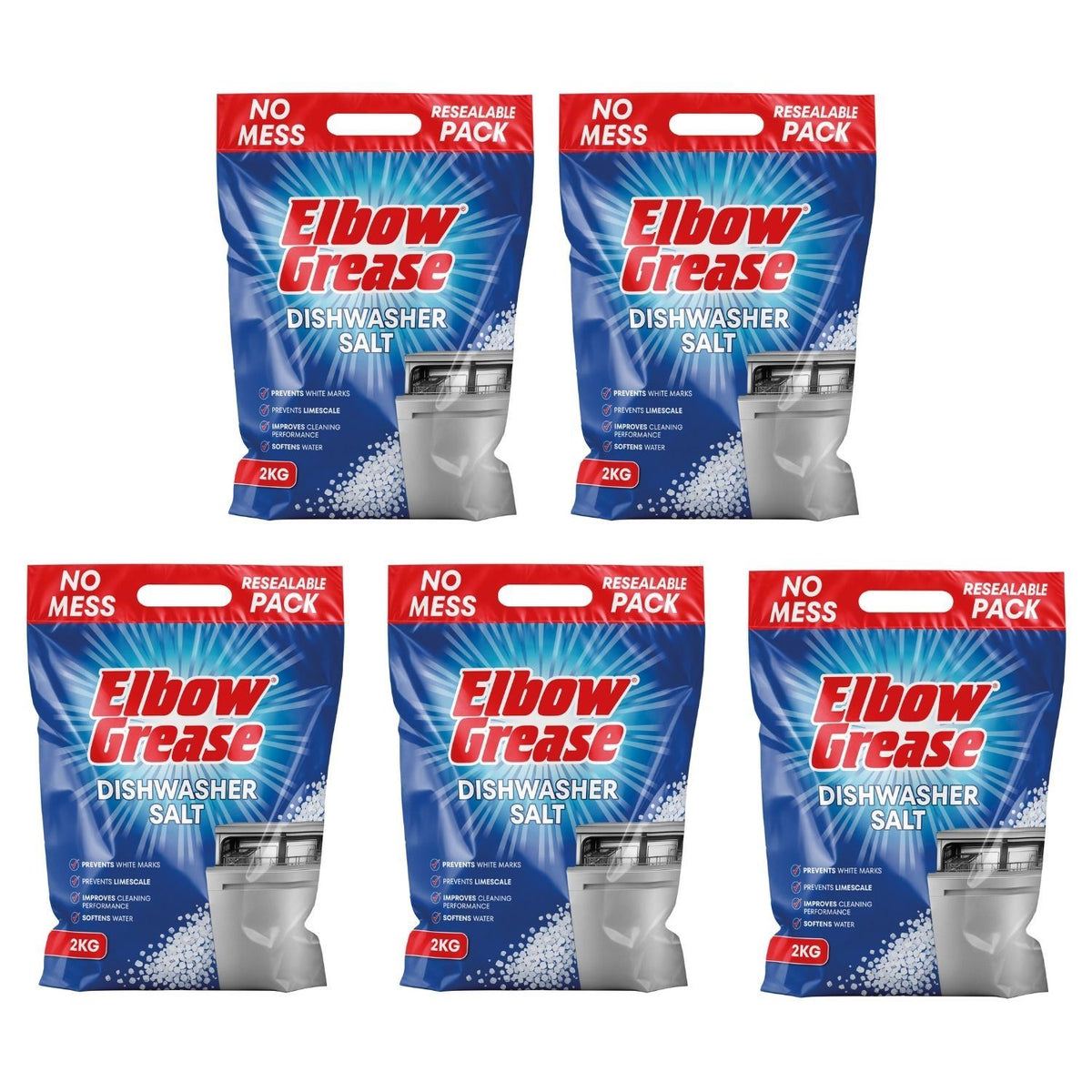 5X - Elbow Grease Dishwasher Salt 2Kg