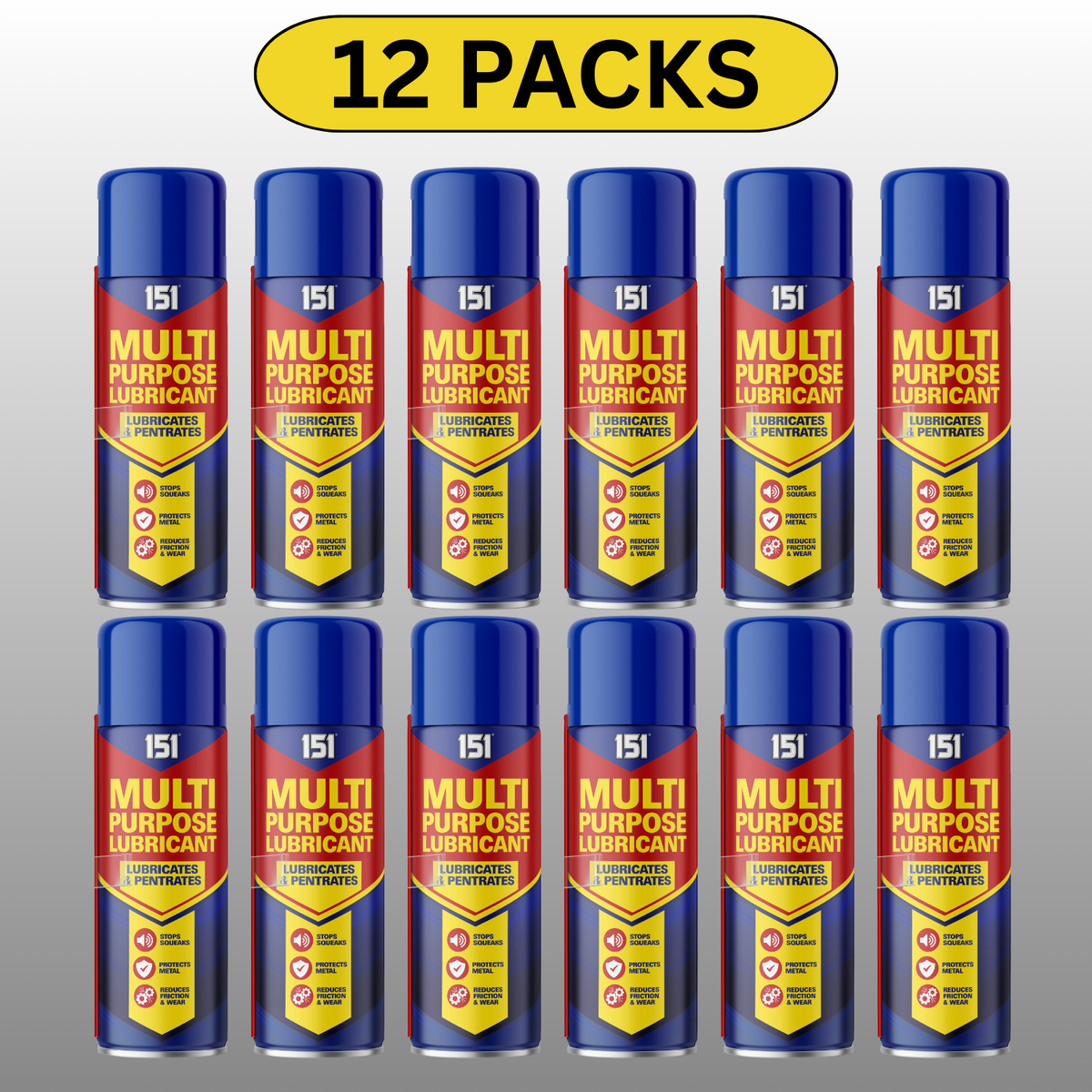 12X 151 Multi-Purpose Lubricant Spray lubricants & Penetrates 300ml
