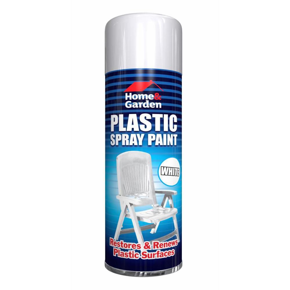 Home & Garden Plastic White Spray Paint 300ml