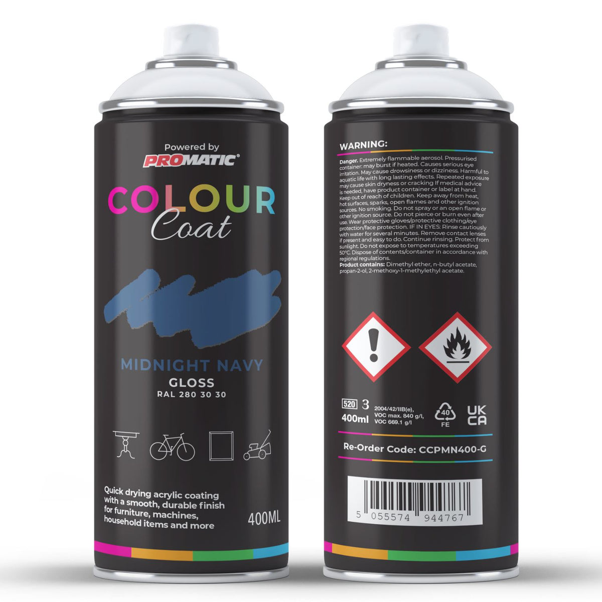Midnight Navy RAL 280 30 30 Gloss Spray Paint 400ml