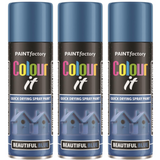 3X Paint Factory Beautiful Blue Gloss Spray Paint 250ml