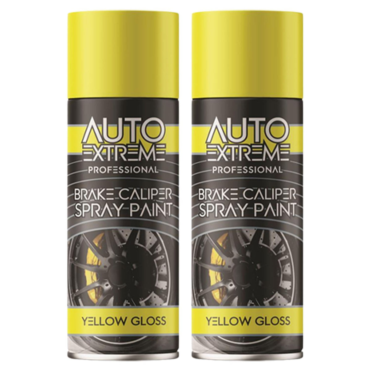 2X - Break Caliper Yellow Gloss Spray Paint 400ml Spray Paint