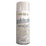 24X - Paint Factory White Metallic Spray Paint 200ml