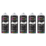 5X Snow White RAL 9010 Satin Spray Paint 400ml