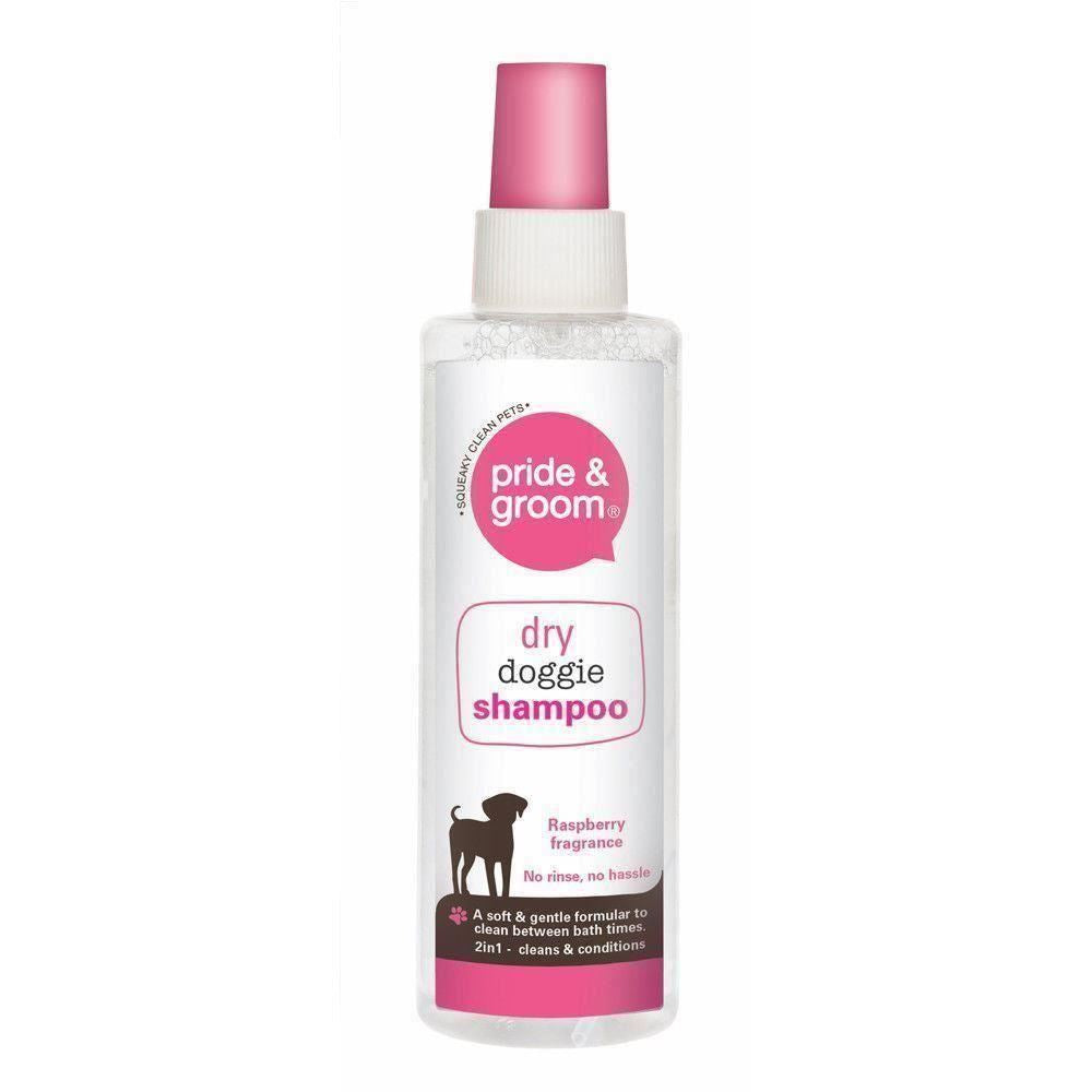 12X Pride & Groom Raspberry Dry Dog Shampoo 200ml