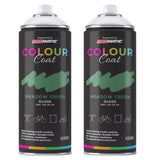 2X Meadow Green RAL 140 50 50 Gloss Spray Paint 400ml