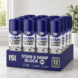 12X 151 Stain & Damp Block White Satin Finish 400ml