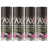 4X Auto Extreme Bumper & Trim Black Spray Paint 400ml
