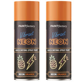 2X Paint Factory Neon Orange Spray Paint 400ml