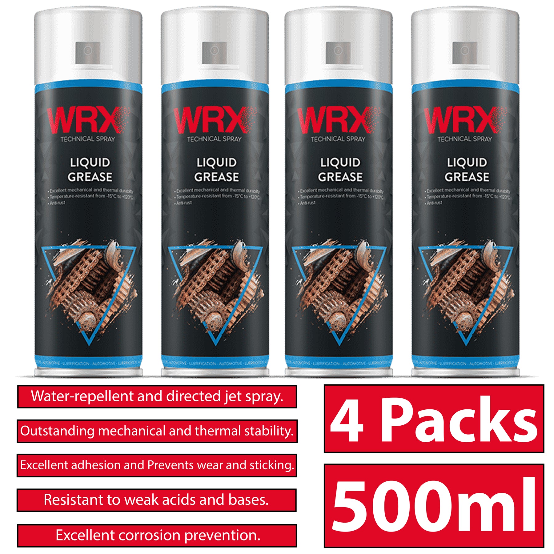 4X WRX Liquid Grease Adhesion Spray 500ml Technical Spray