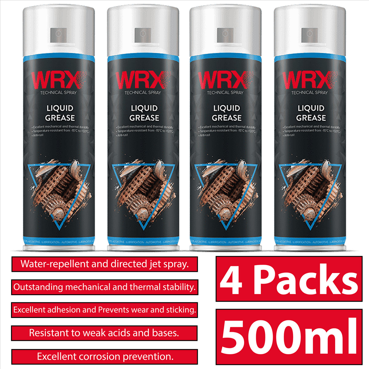 4X WRX Liquid Grease Adhesion Spray 500ml Technical Spray