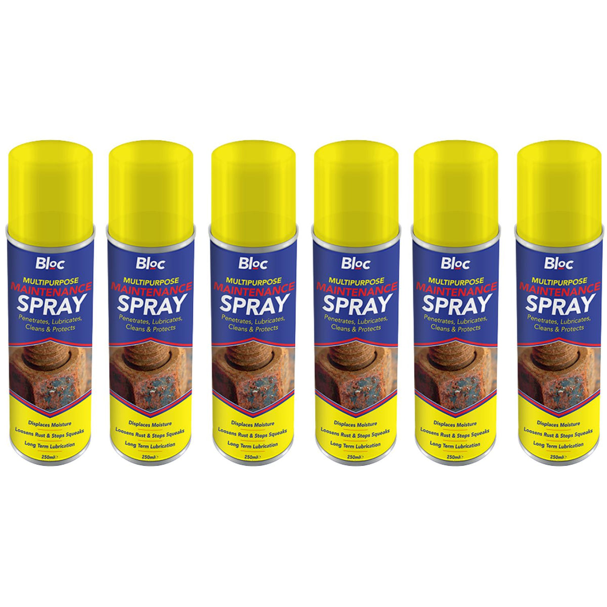 6X Bloc Penetrating Maintenance Professional Spray 250ml